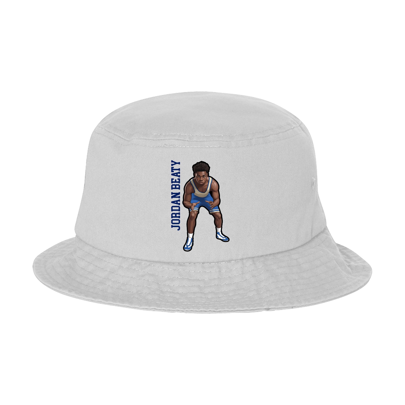 Bucket Cap — Name Vertical in White