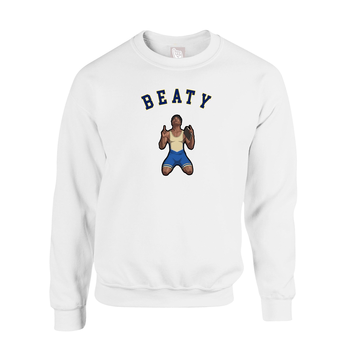Fleece Crew — Shirsey Arch in White