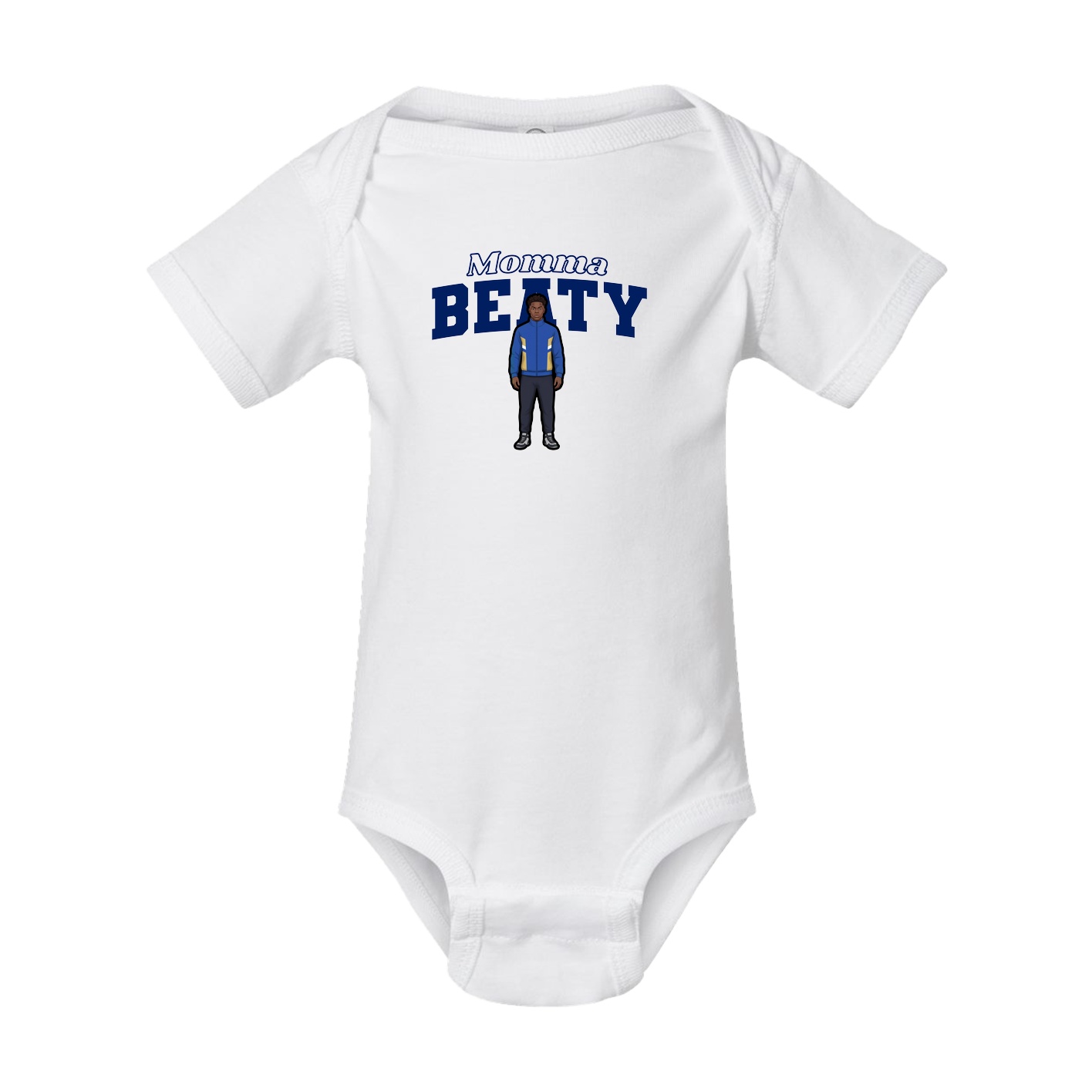 Baby Onesie — Mothers Day Block in White