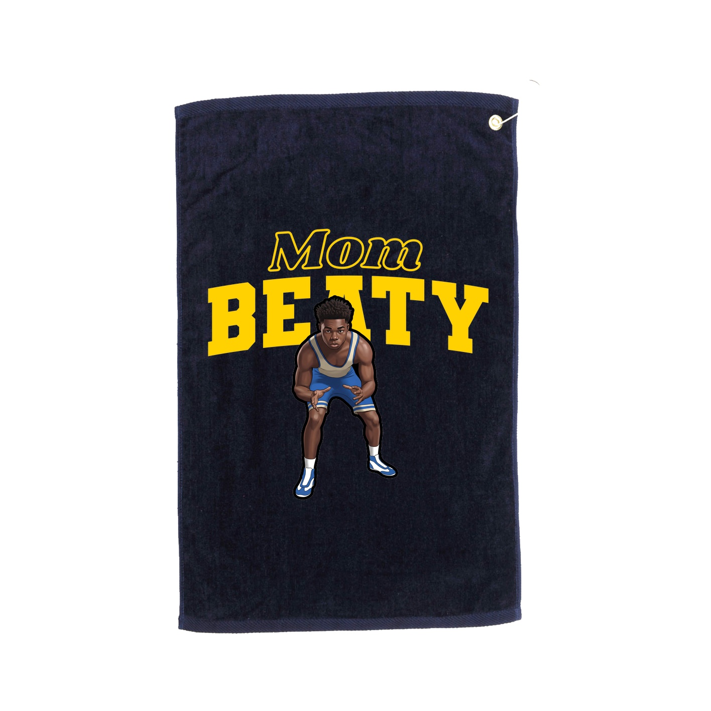 Golf Towel — Mothers Day Block in Navy