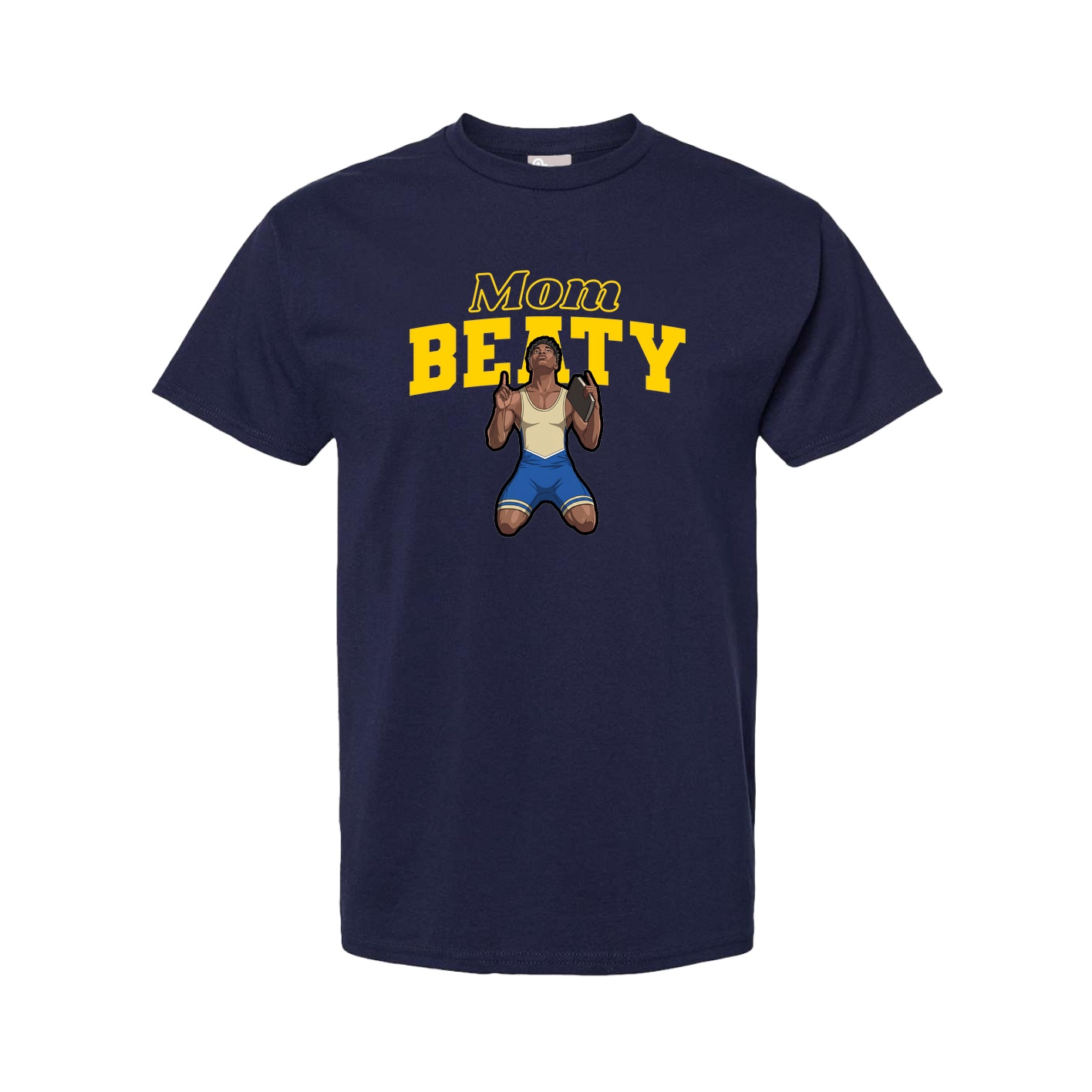 Youth Tee — Mothers Day Block in Navy