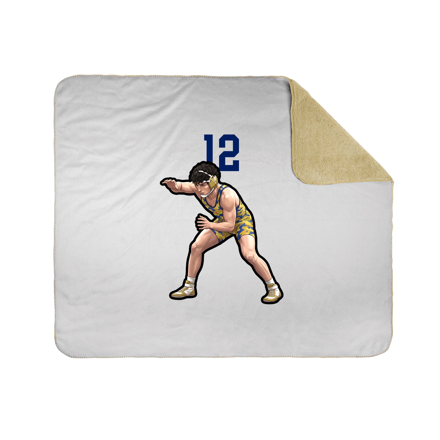 Throw Blanket — Number Top in White