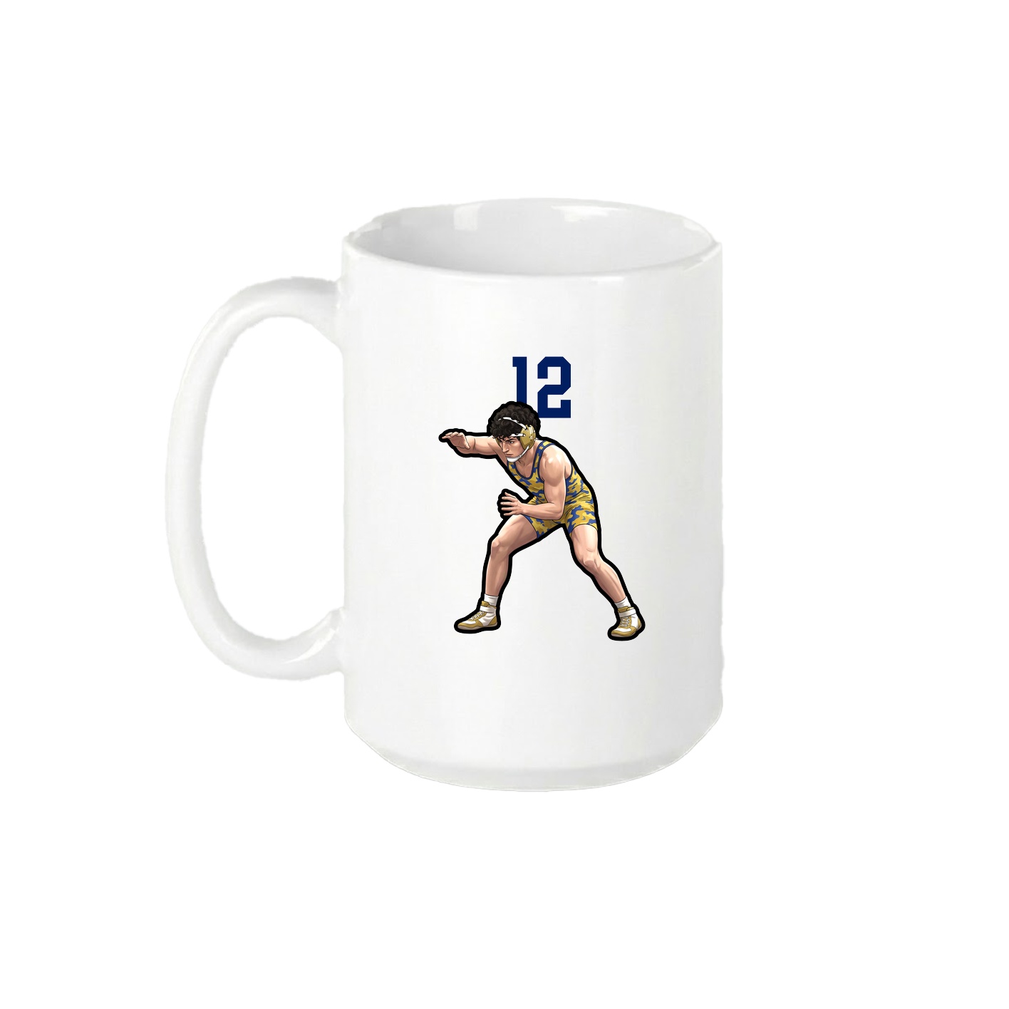 15oz Coffee Mug — Number Top in White