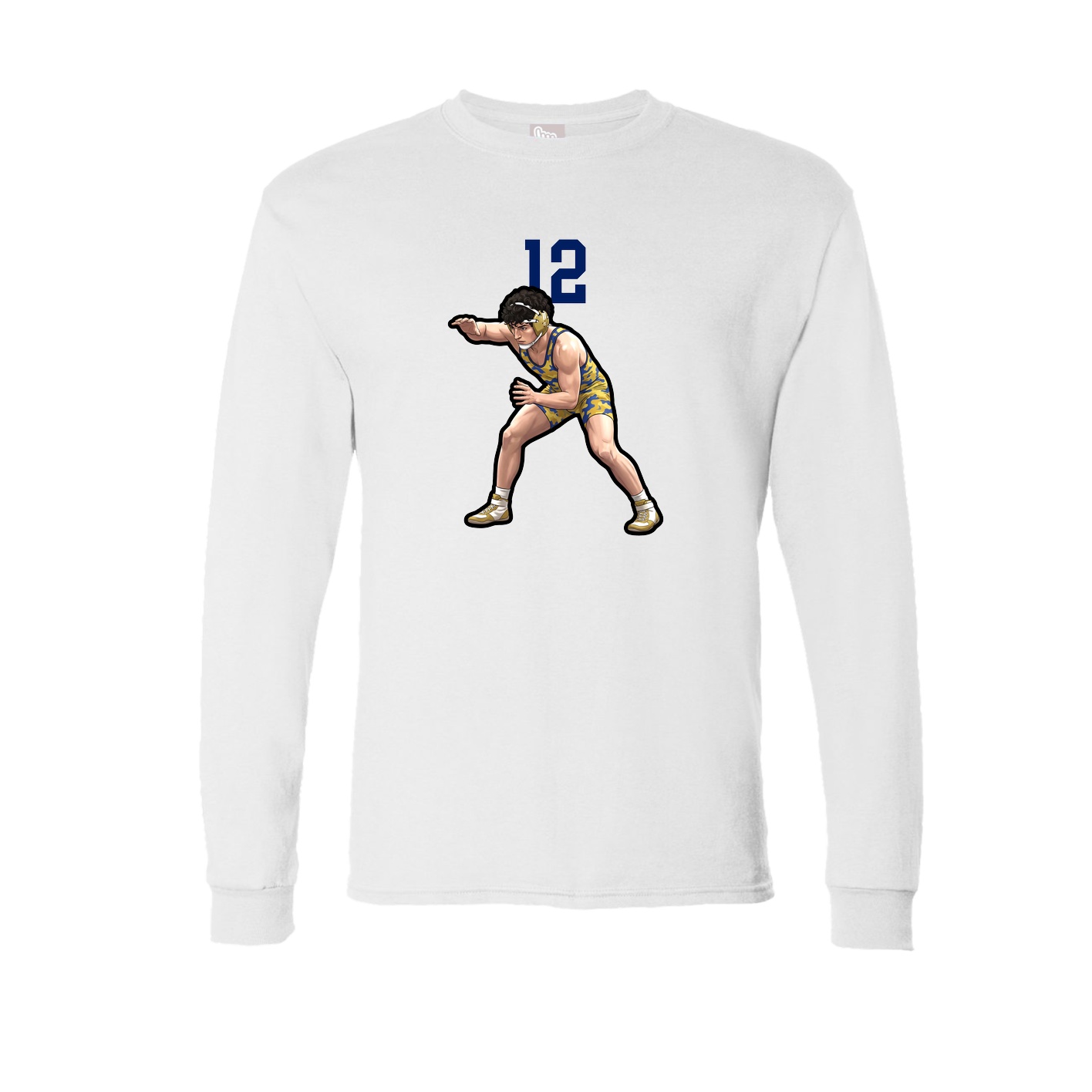 Long Sleeve Tee — Number Top in White