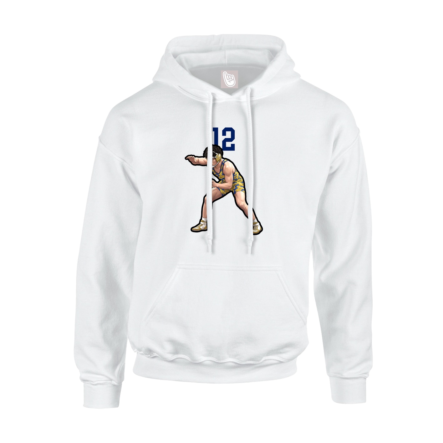 Youth Hoodie — Number Top in White