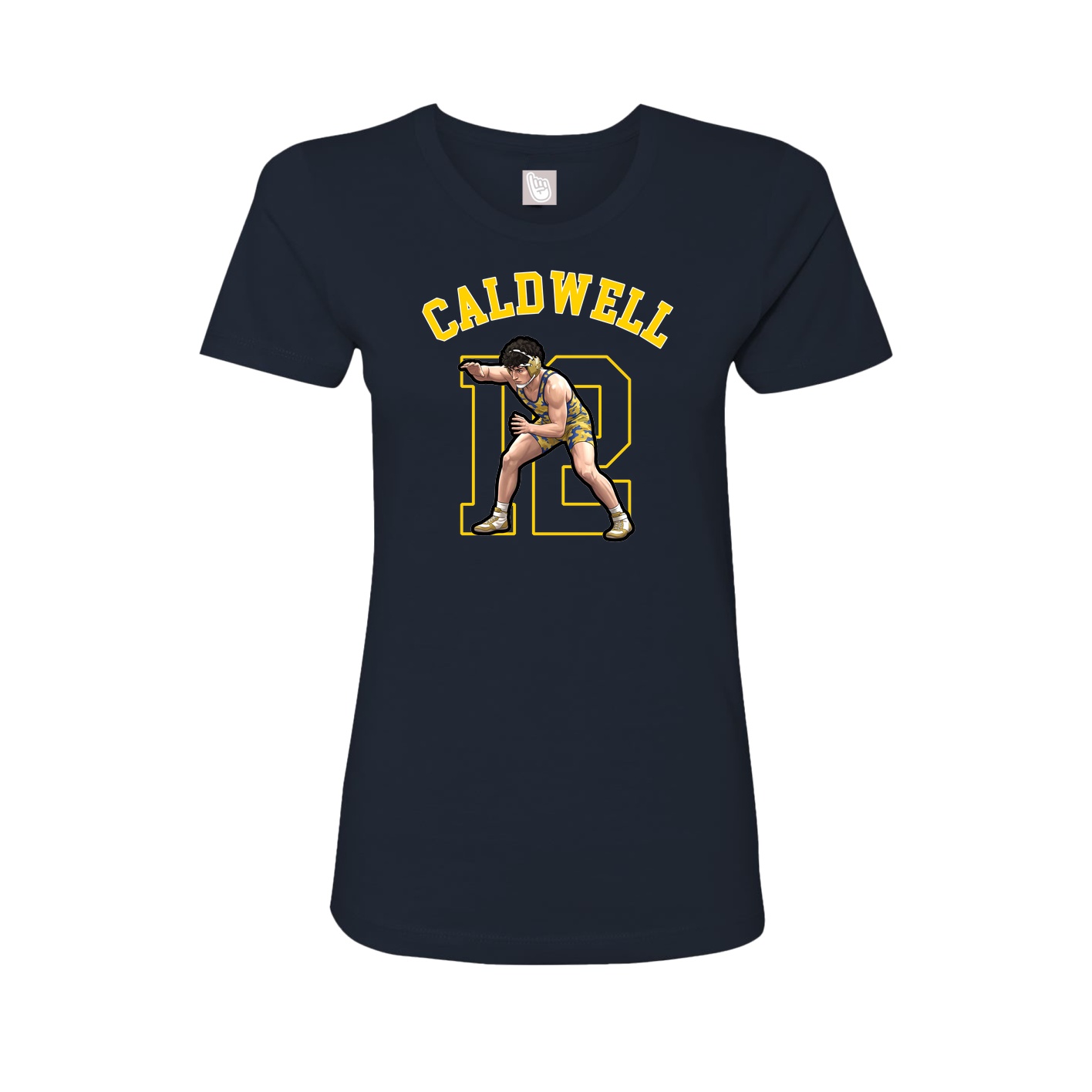 Fitted Women's Tee — Shirsey Arch in Navy