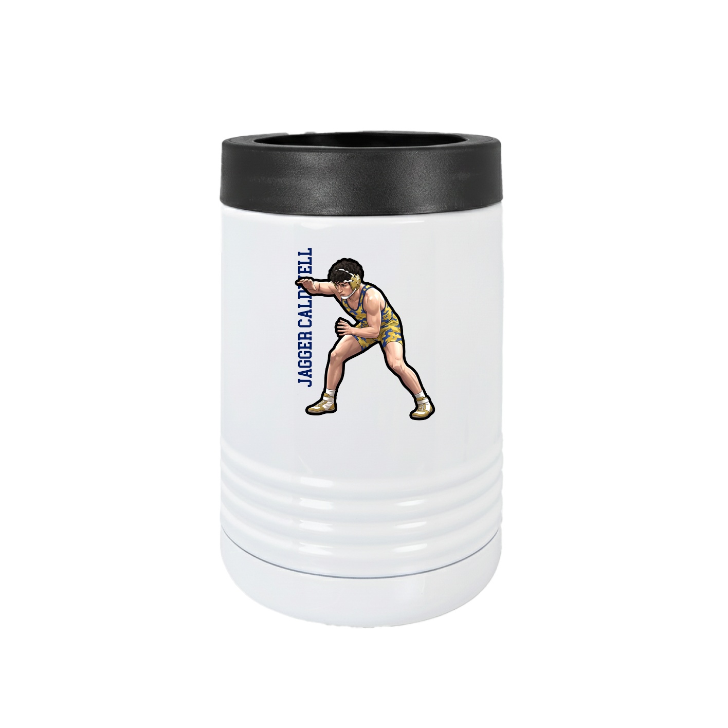 Beverage Holder — Name Vertical in White