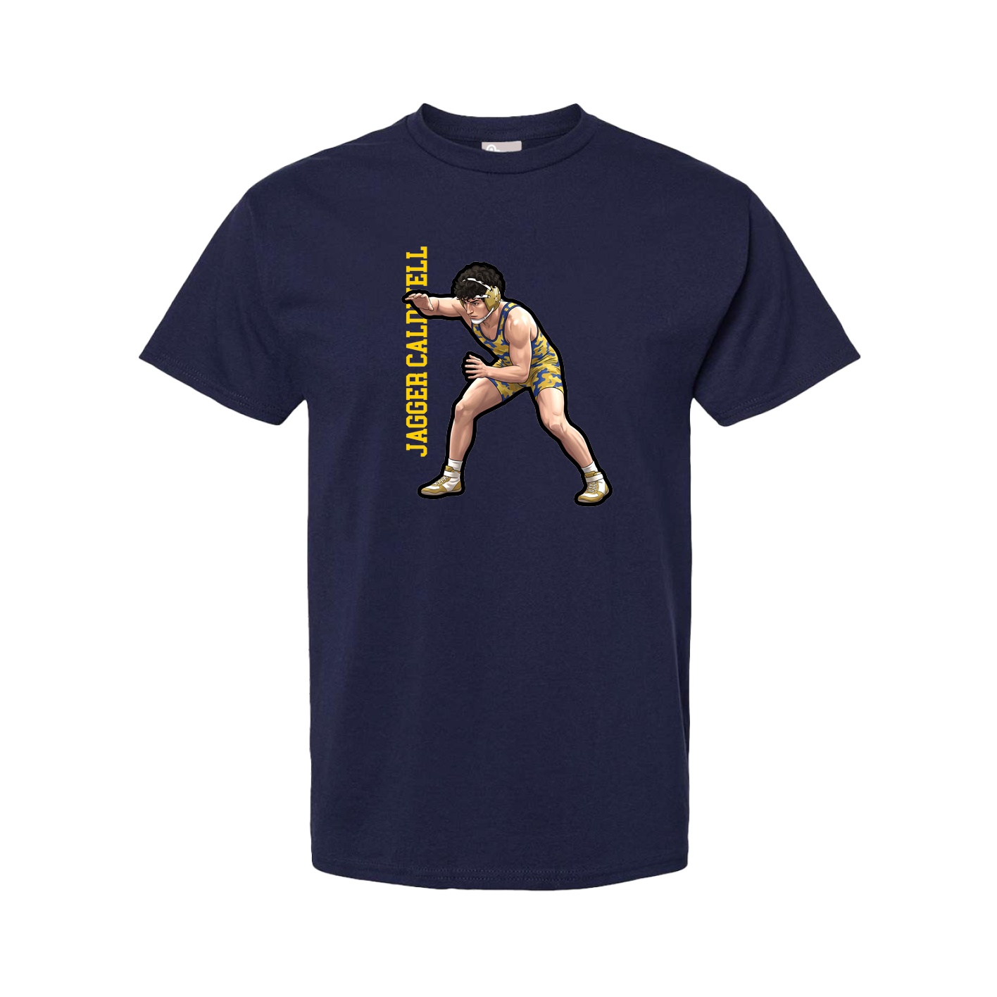Tee — Name Vertical in Navy