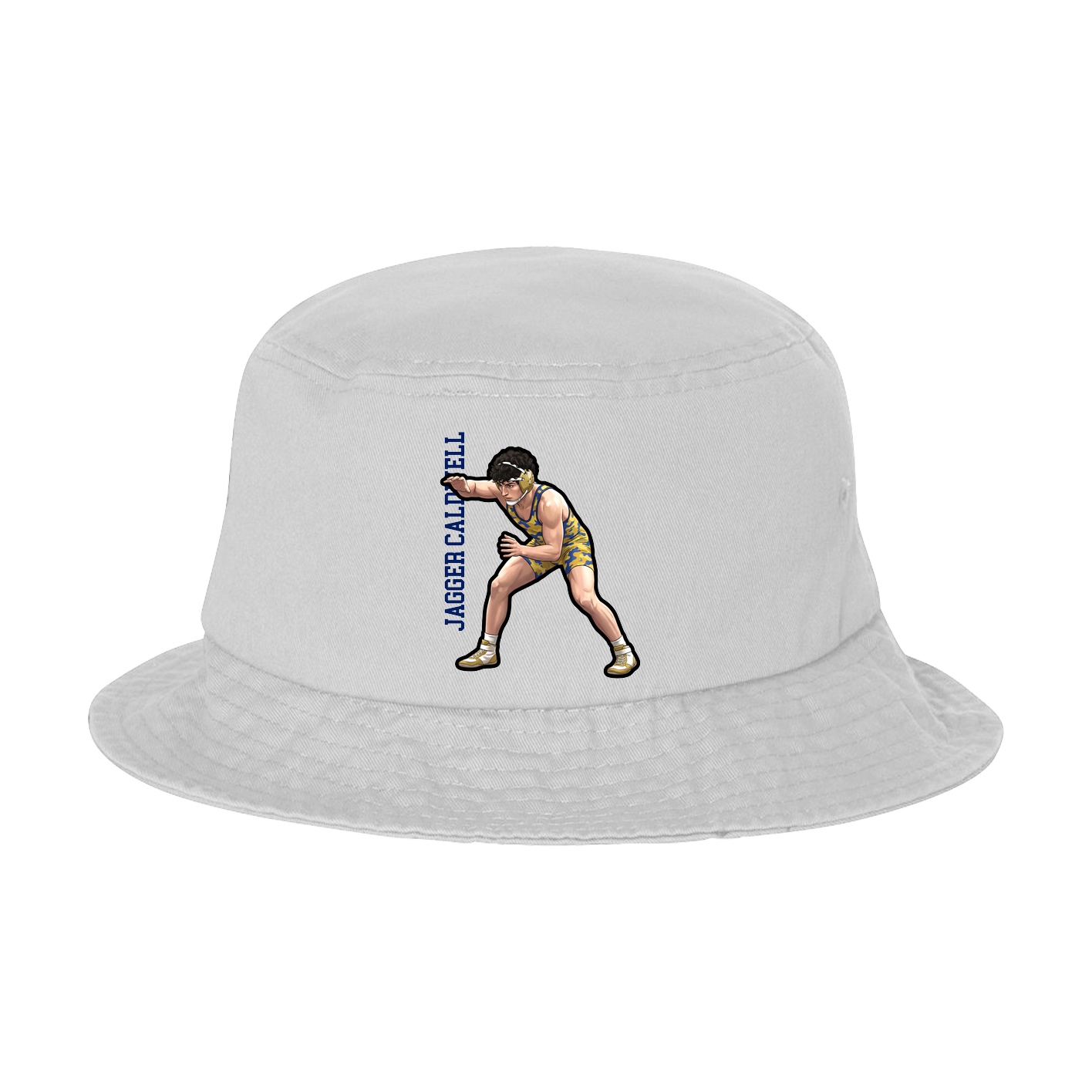 Bucket Cap — Name Vertical in White