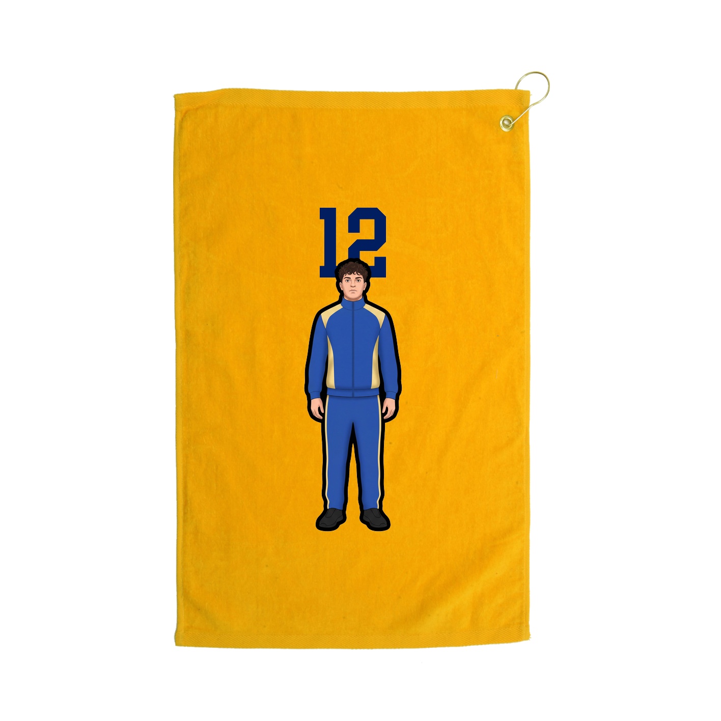 Golf Towel — Number Top in Gold