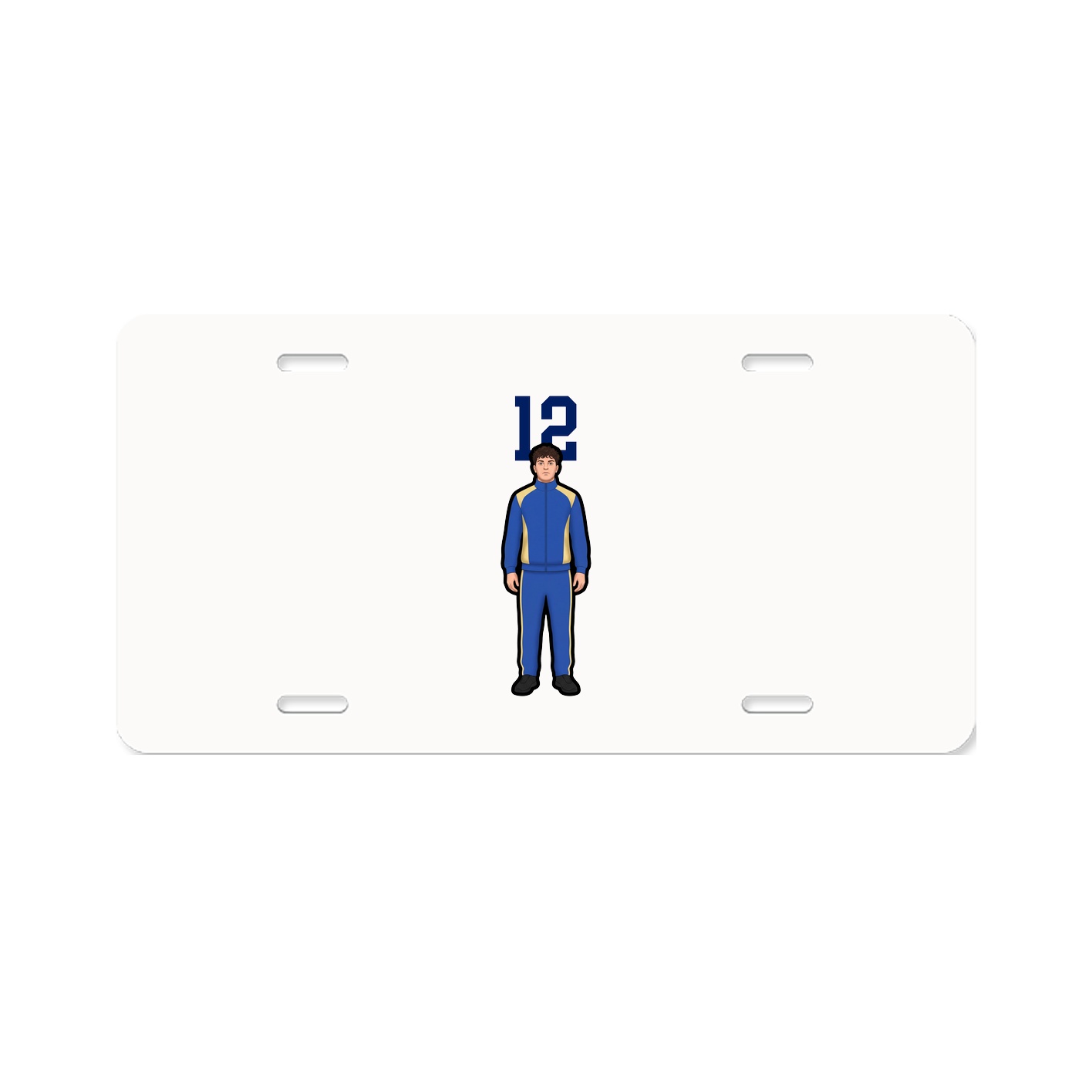 License Plate — Number Top in Classic