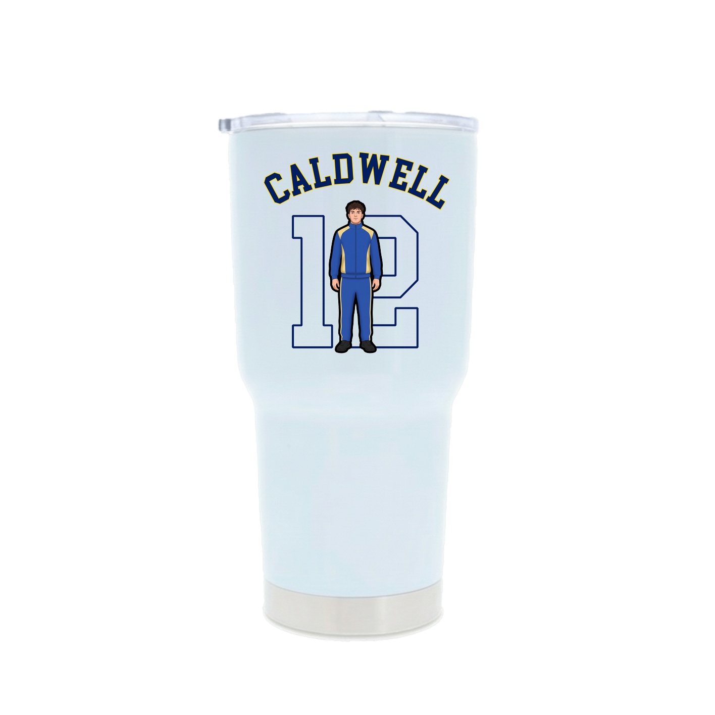 30oz Stainless Steel Tumbler — Shirsey Arch in White