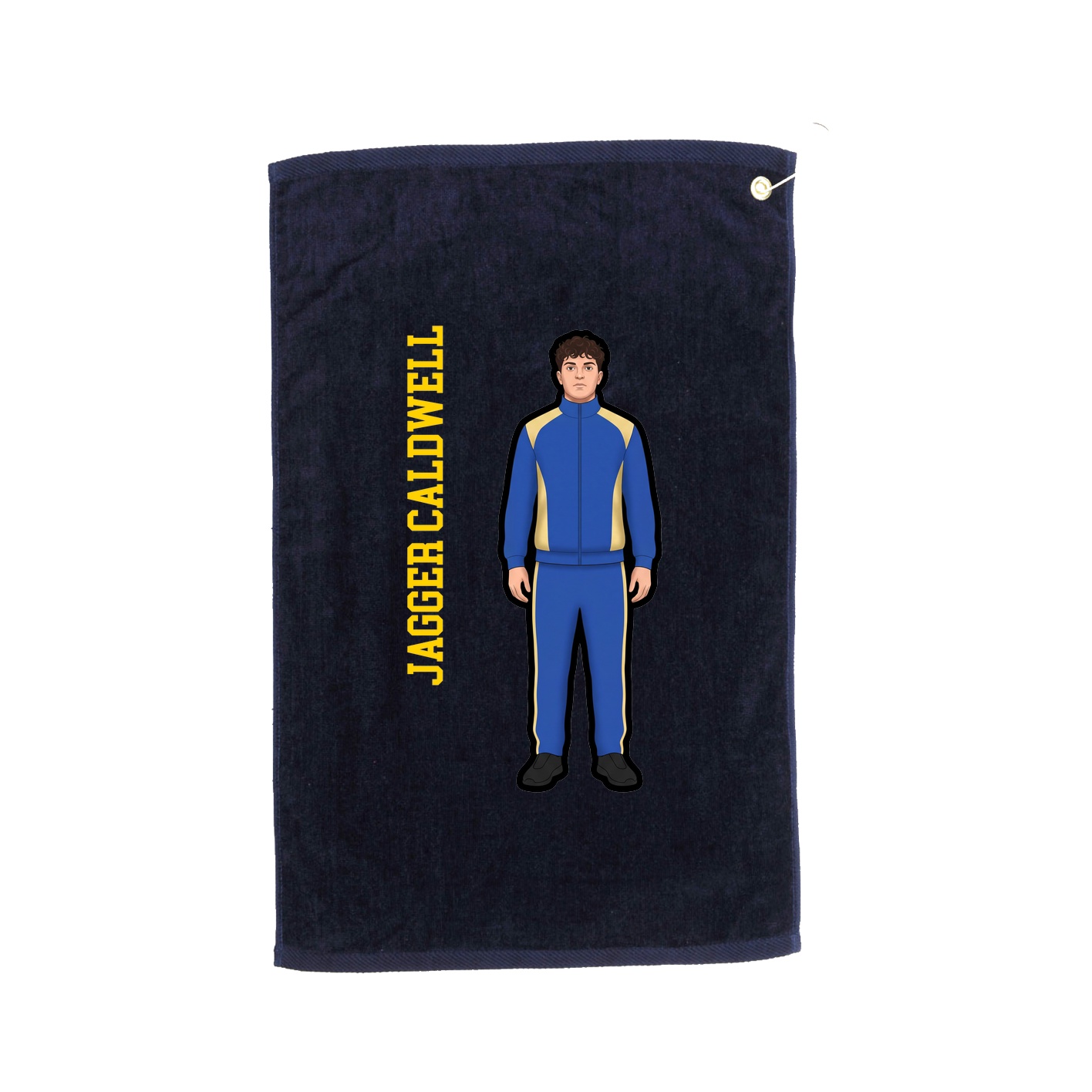 Golf Towel — Name Vertical in Navy