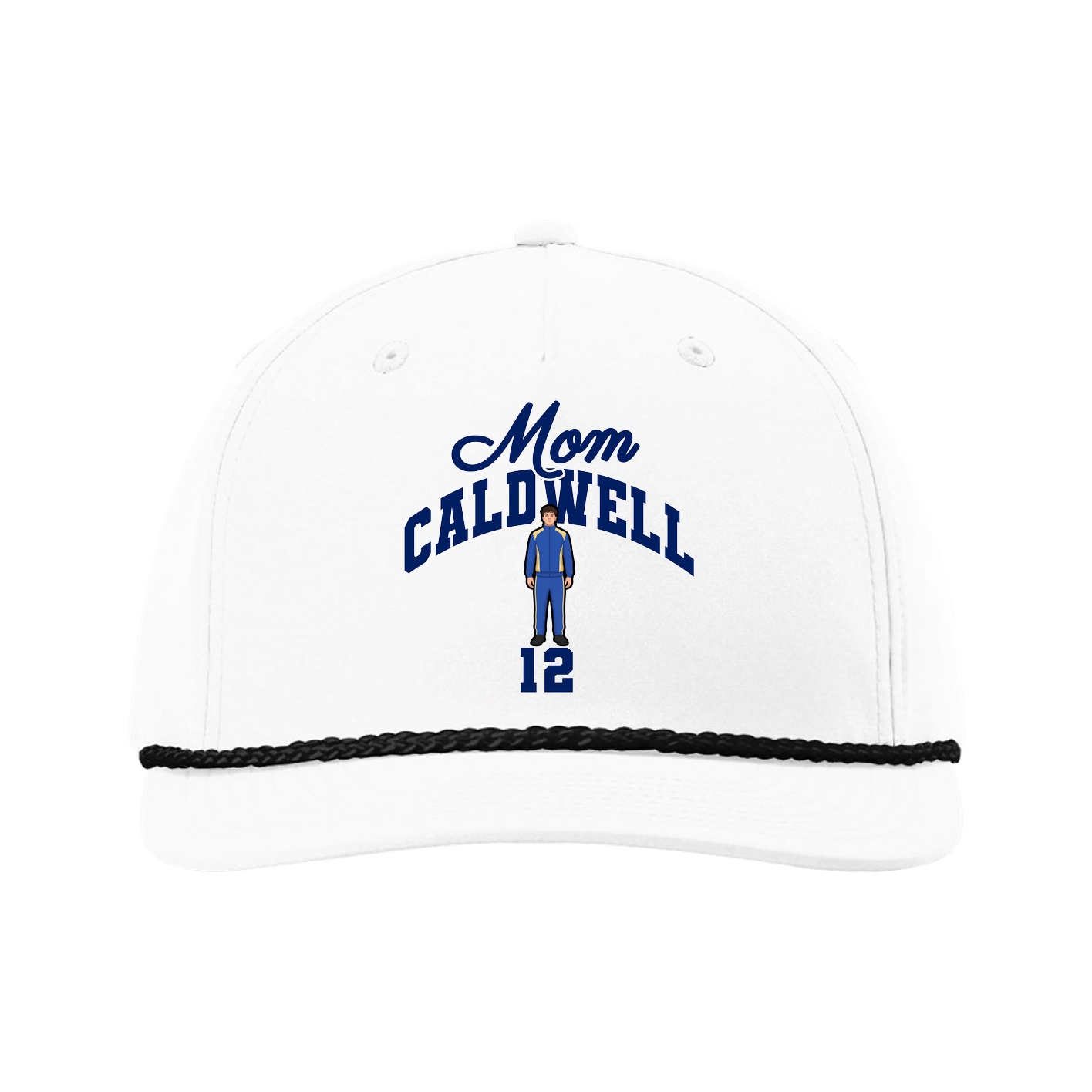 Five-Panel Classic Rope Cap — Mothers Day Arch in White