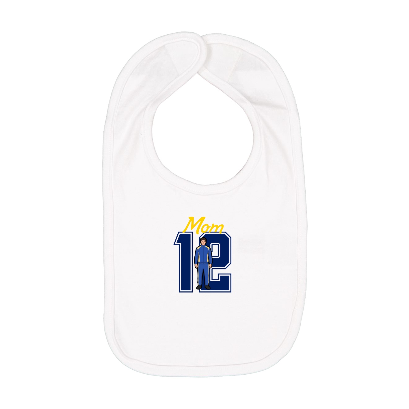Infant Bib — Mothers Day Shirsey in White