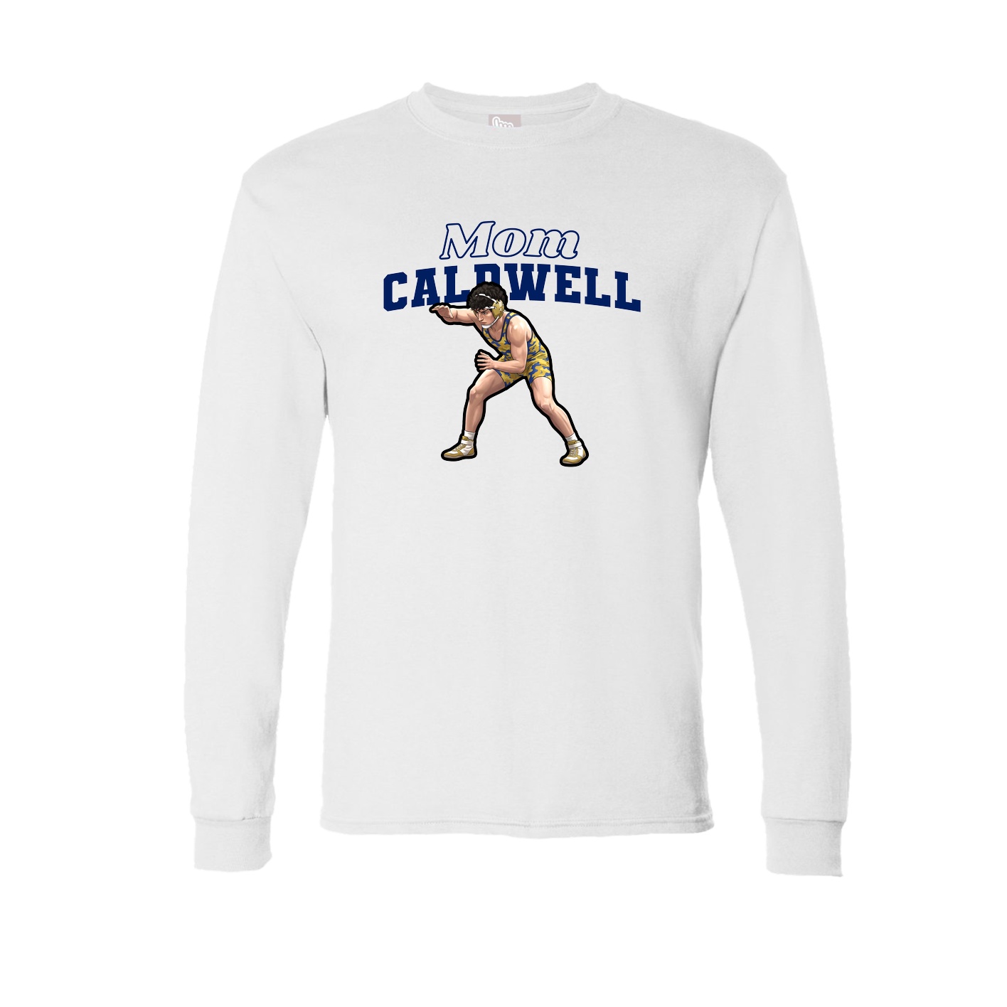 Long Sleeve Tee — Mothers Day Block in White