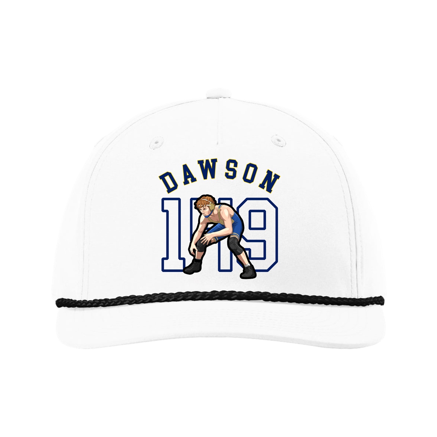 Five-Panel Classic Rope Cap — Shirsey Arch in White