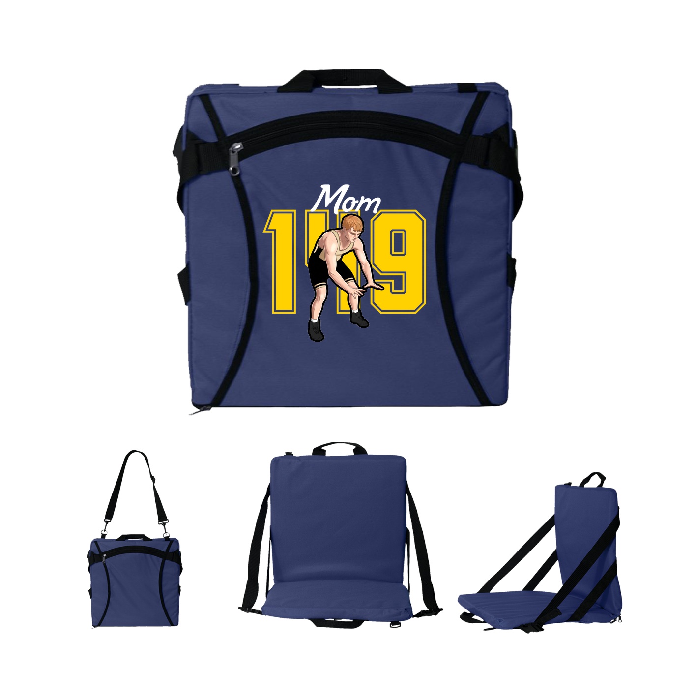 Folding Stadium Seat — Mothers Day Shirsey in Navy