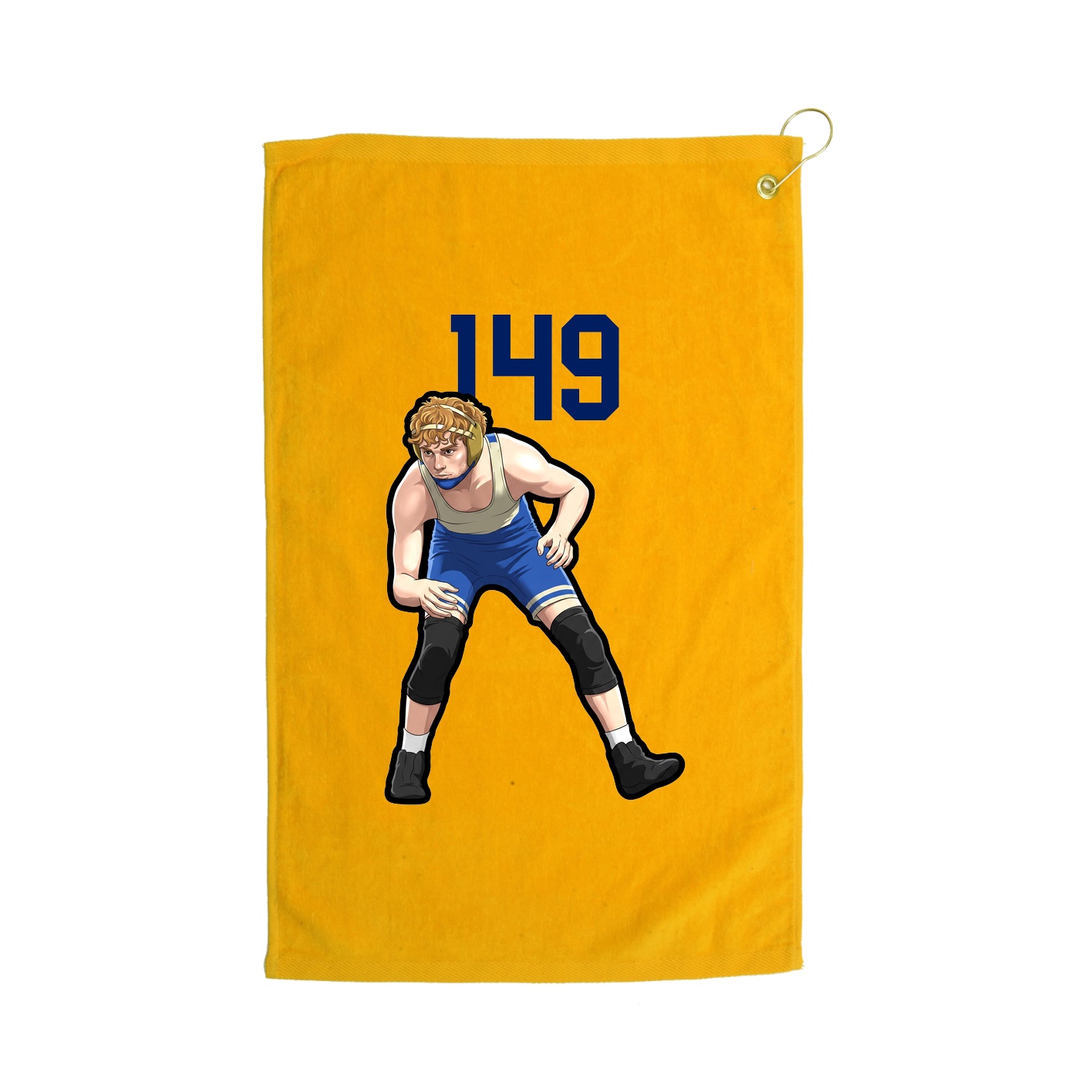 Golf Towel — Number Top in Gold
