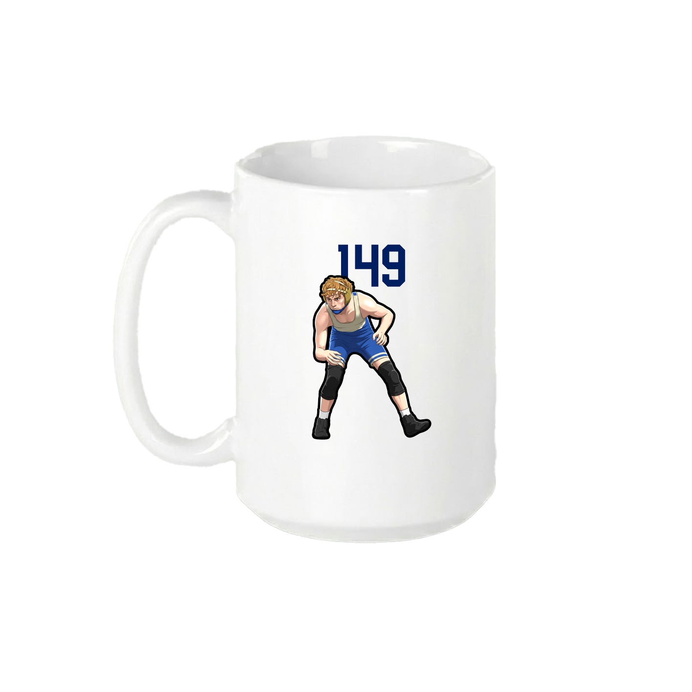 15oz Coffee Mug — Number Top in White