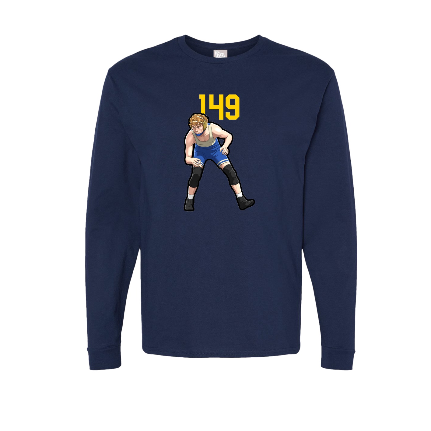 Long Sleeve Tee — Number Top in Navy
