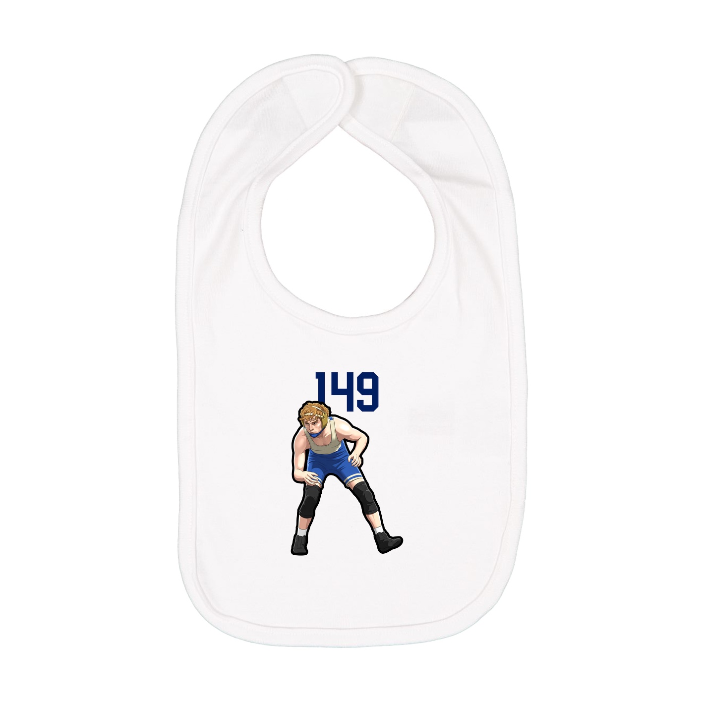 Infant Bib — Number Top in White
