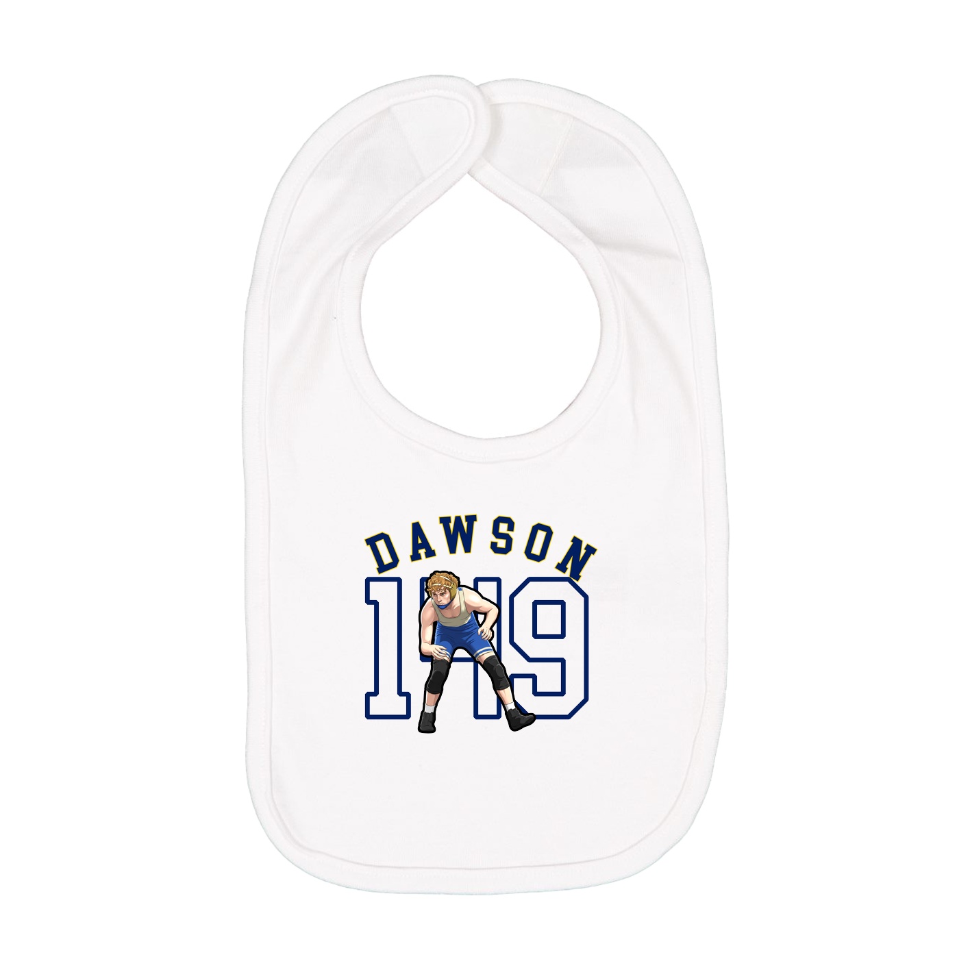 Infant Bib — Shirsey Arch in White