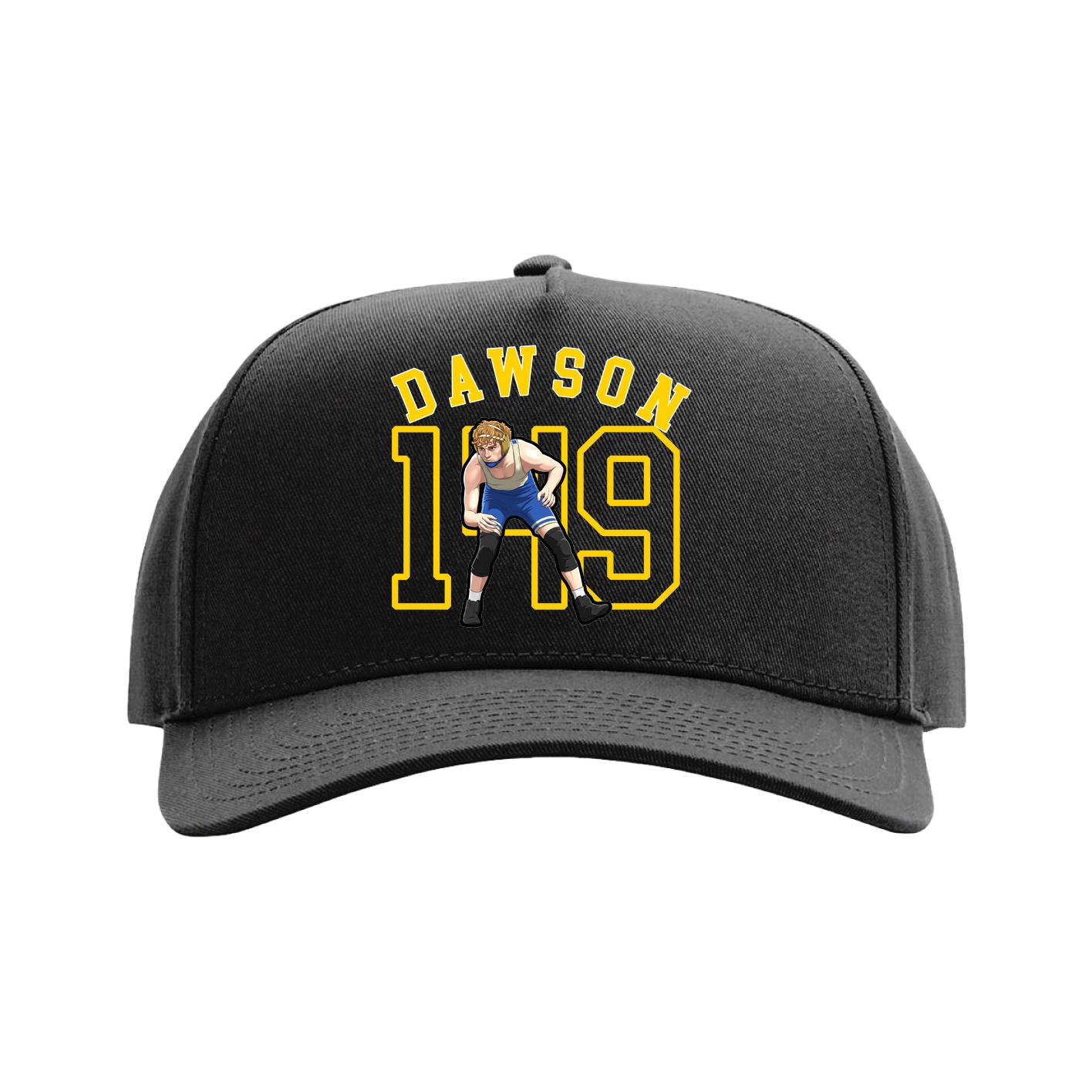 Full Fabric Five-Panel Champ Cap — Shirsey Arch in Black