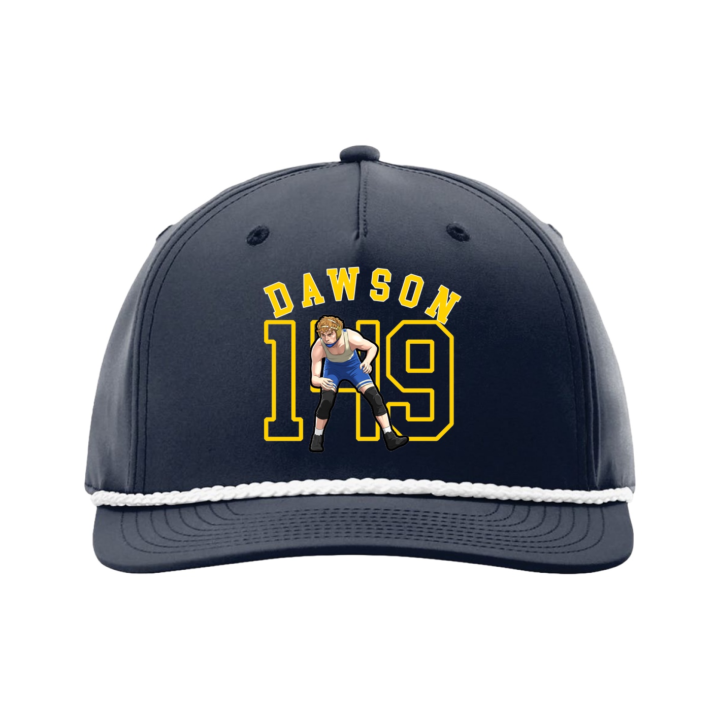 Five-Panel Classic Rope Cap — Shirsey Arch in Navy
