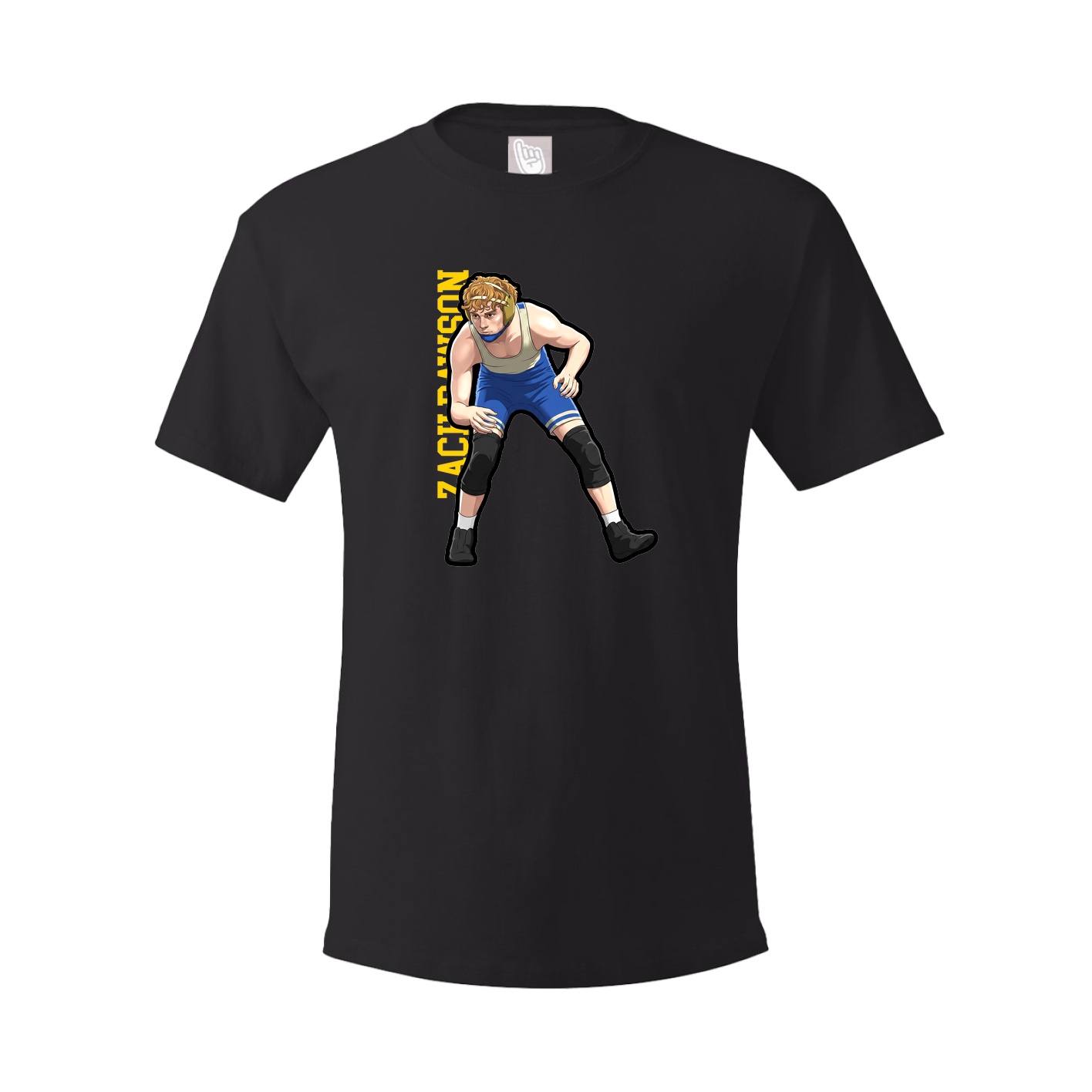 Youth Tee — Name Vertical in Black