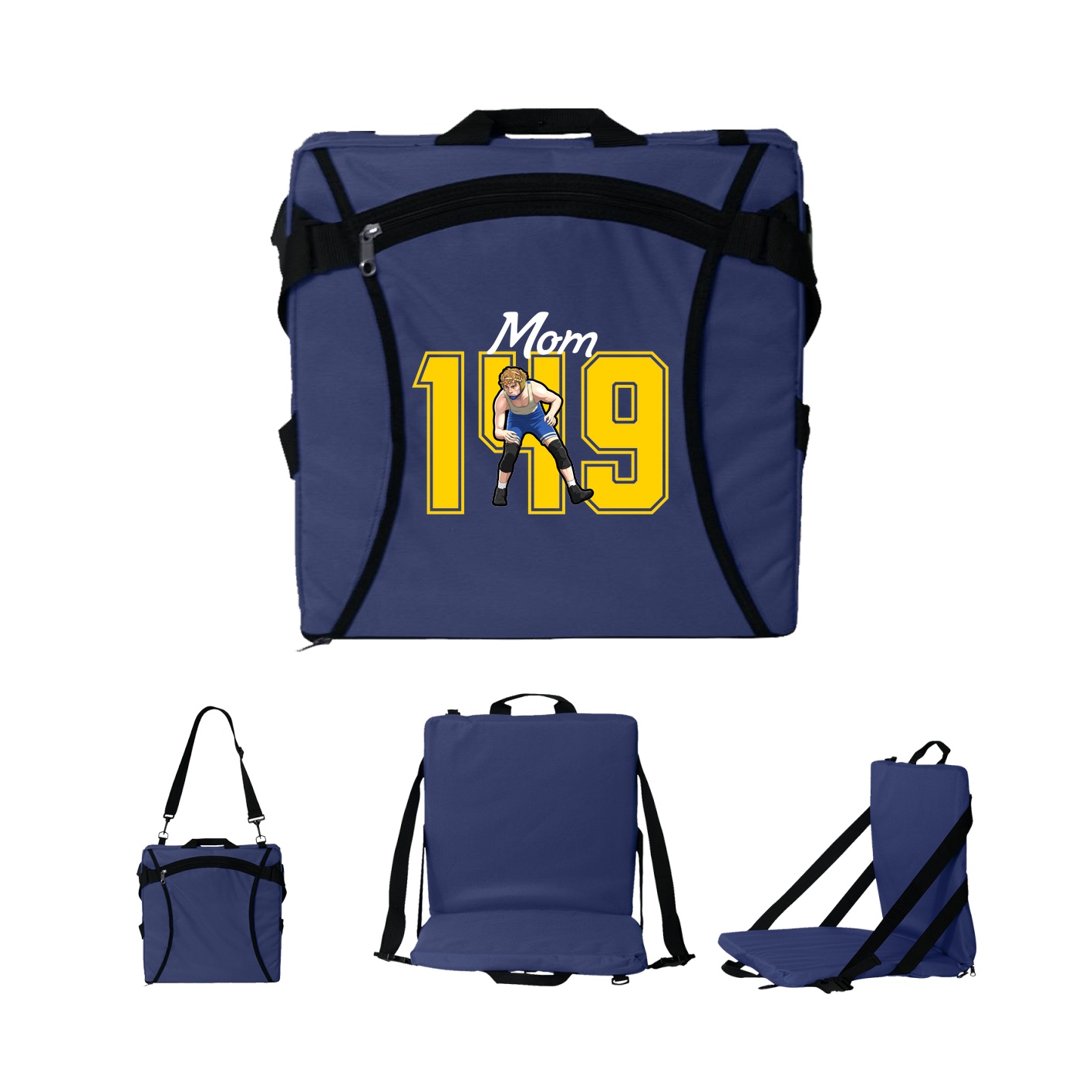 Folding Stadium Seat — Mothers Day Shirsey in Navy