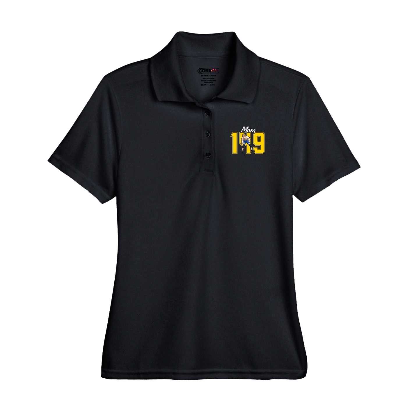 Performance Polo — Mothers Day Shirsey in Black