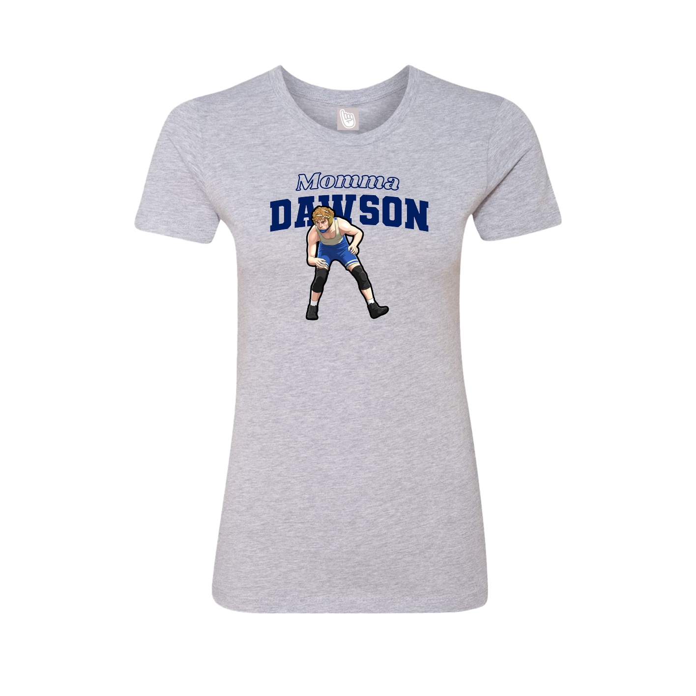 Womens Tee — Mothers Day Block in Grey