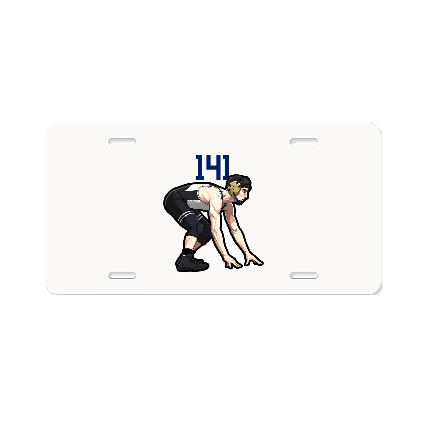 License Plate — Number Top in Classic