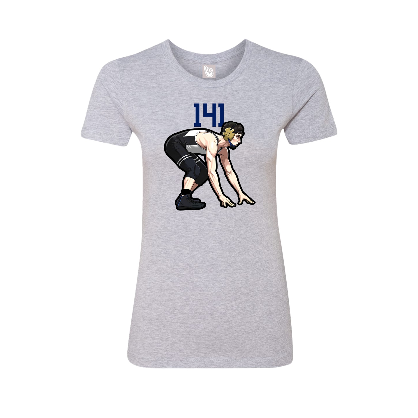 Womens Tee — Number Top in Grey
