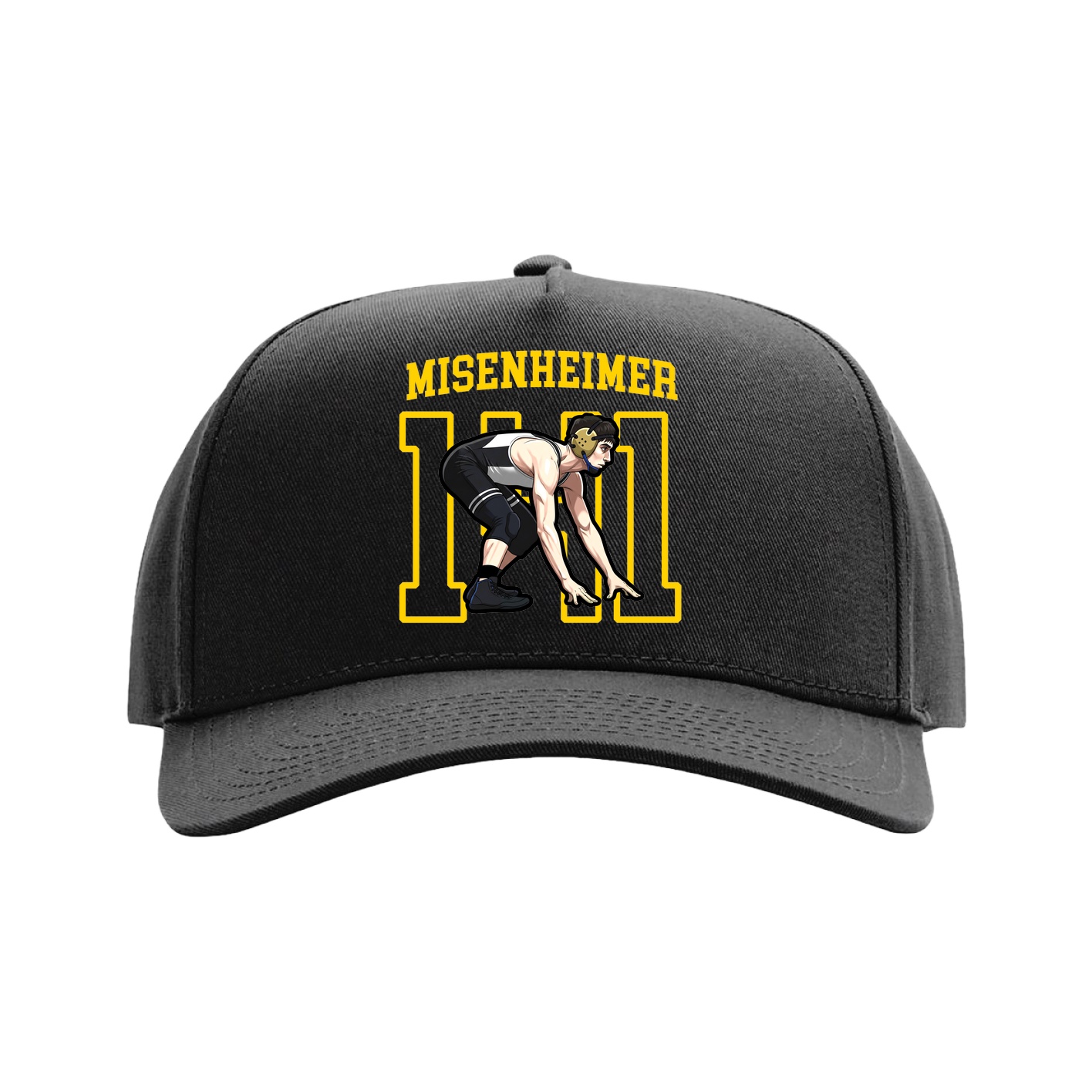 Full Fabric Five-Panel Champ Cap — Shirsey in Black