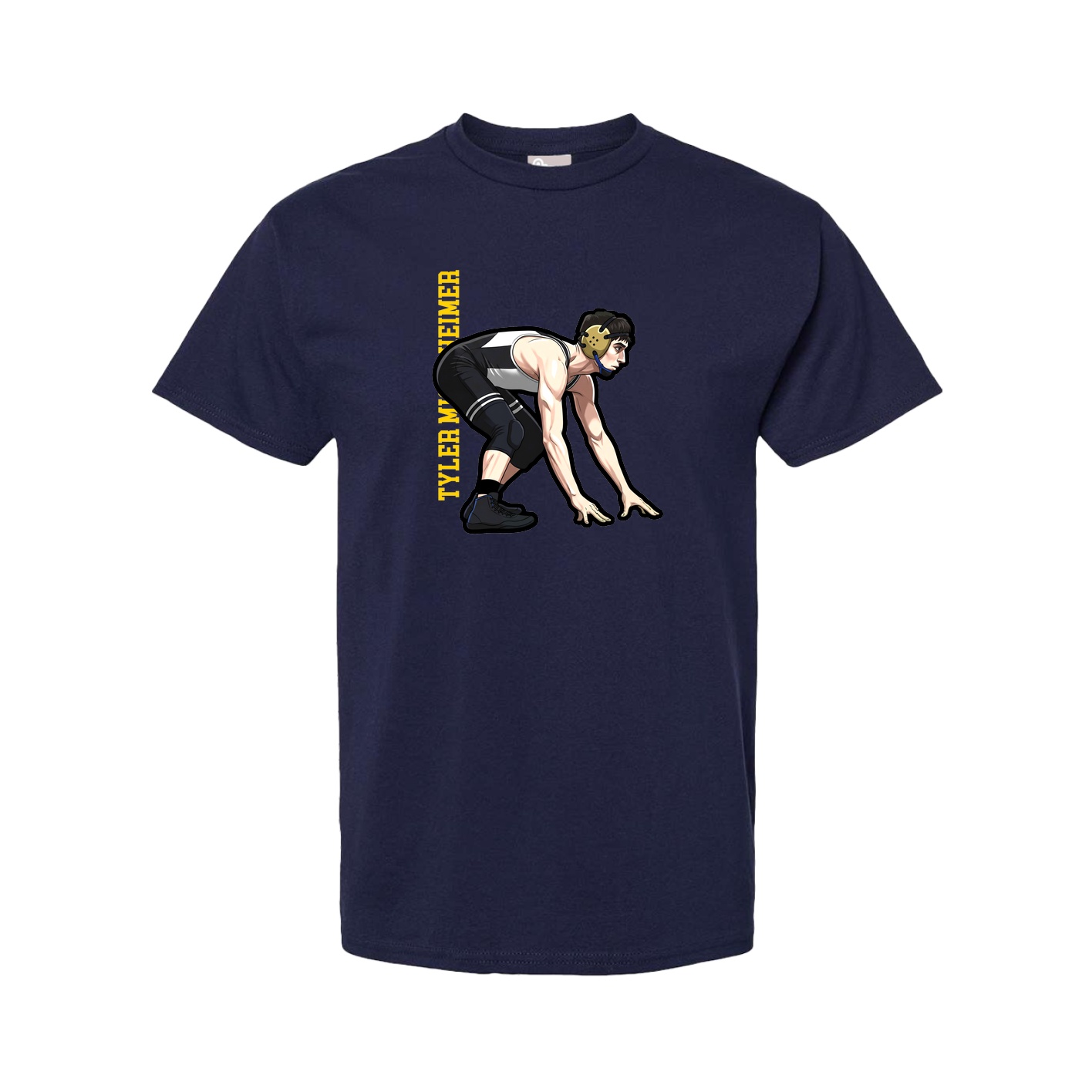 Youth Tee — Name Vertical in Navy