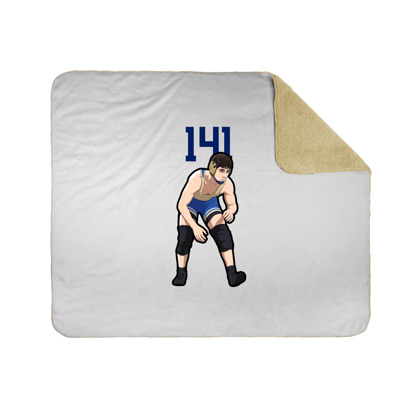 Throw Blanket — Number Top in White