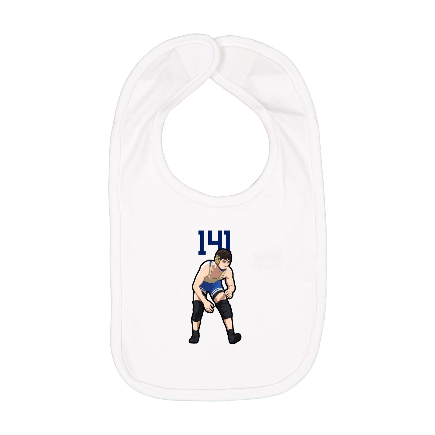 Infant Bib — Number Top in White