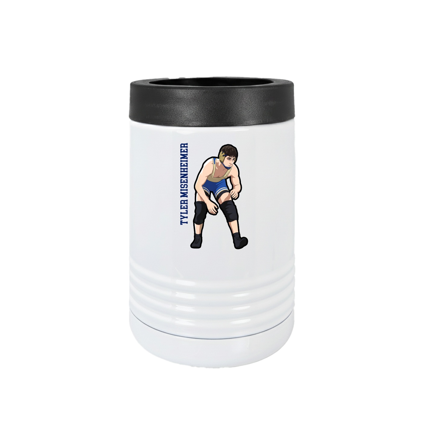 Beverage Holder — Name Vertical in White