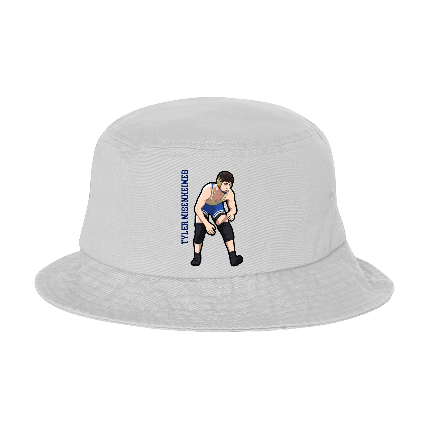 Bucket Cap — Name Vertical in White