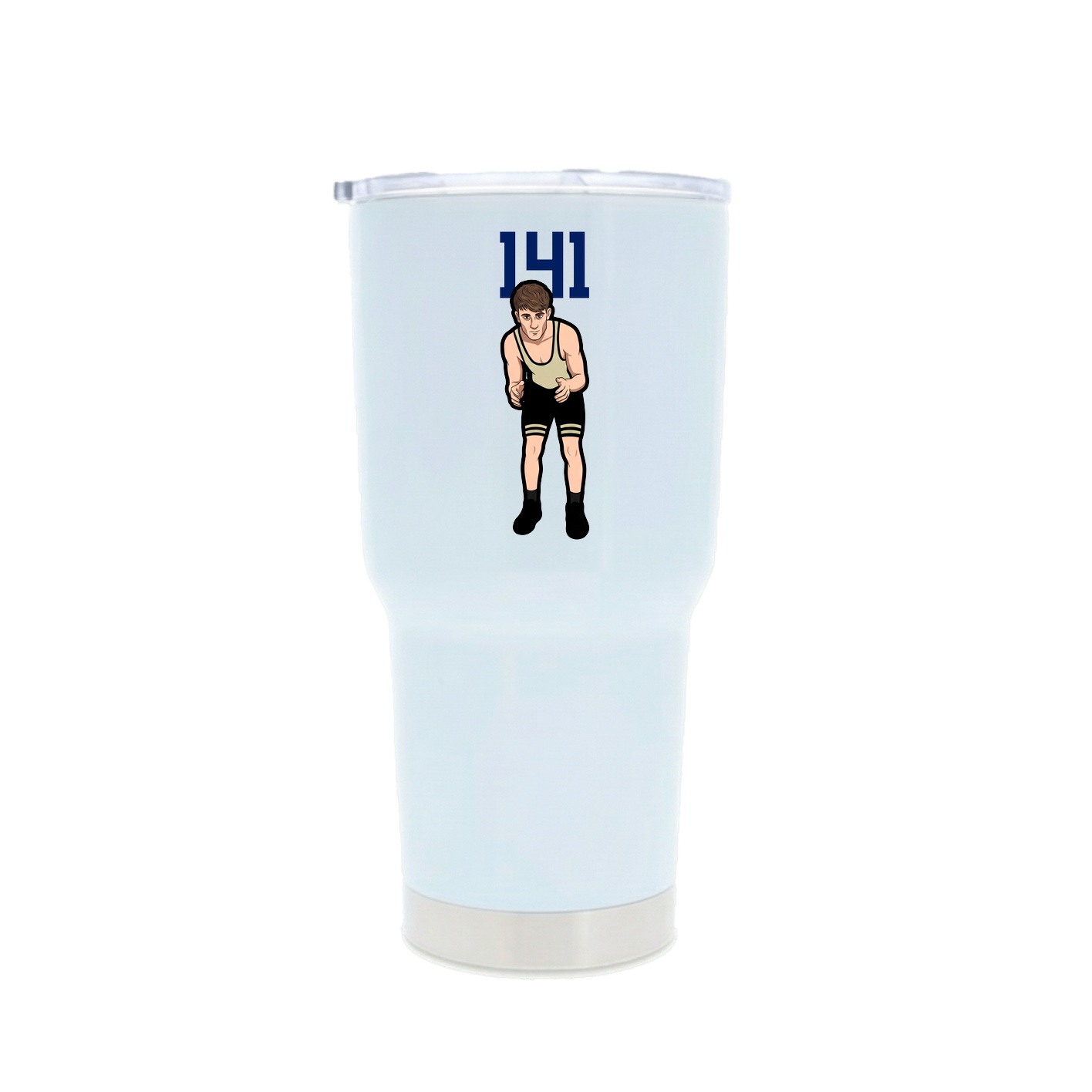30oz Stainless Steel Tumbler — Number Top in White
