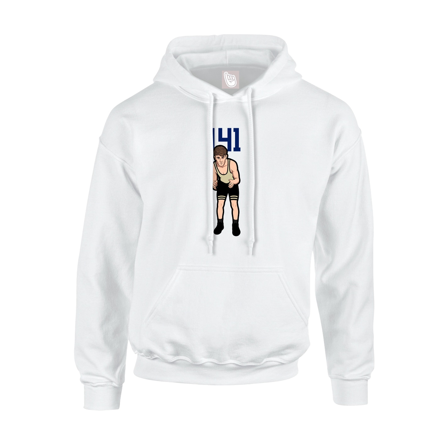 Youth Hoodie — Number Top in White