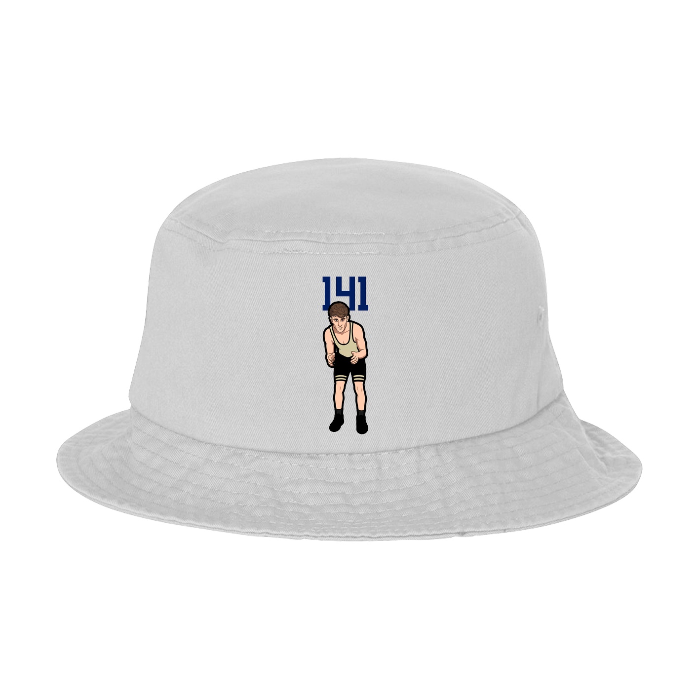 Bucket Cap — Number Top in White