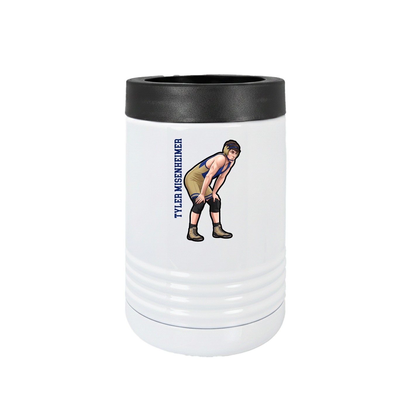 Beverage Holder — Name Vertical in White