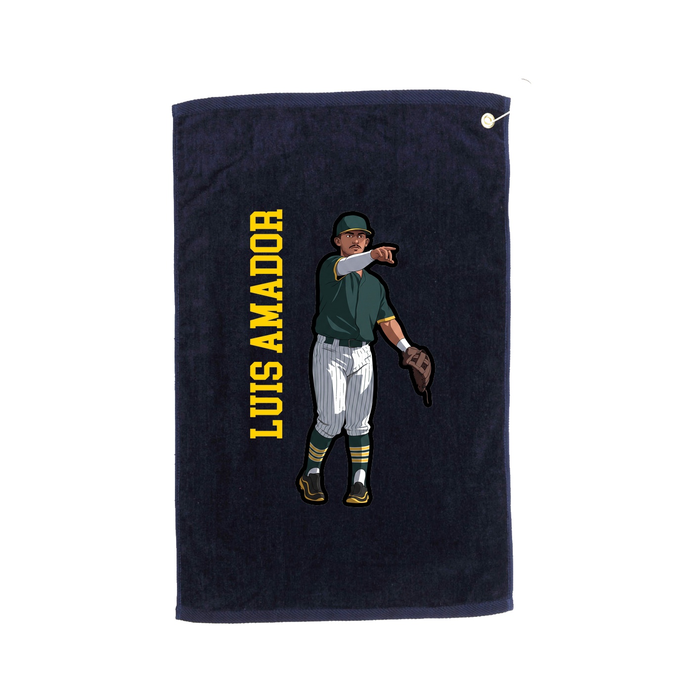 Golf Towel — Name Vertical in Navy