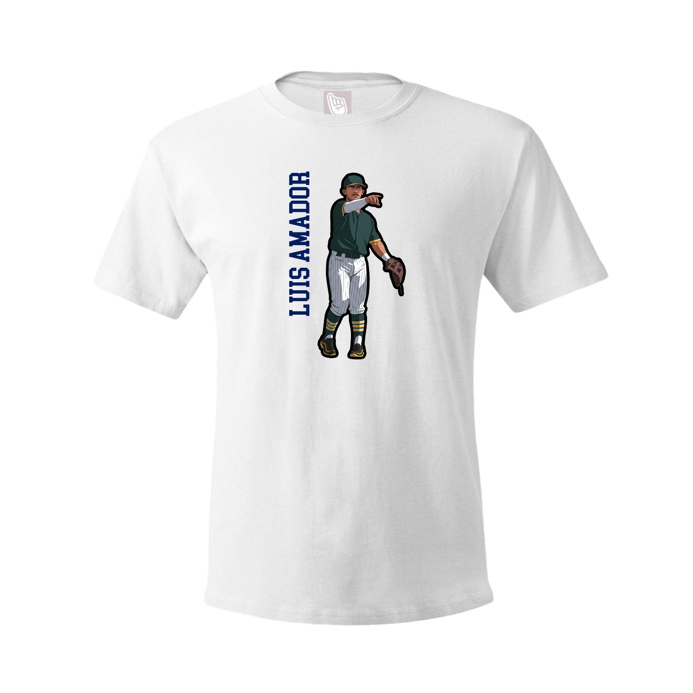 Tee — Name Vertical in White