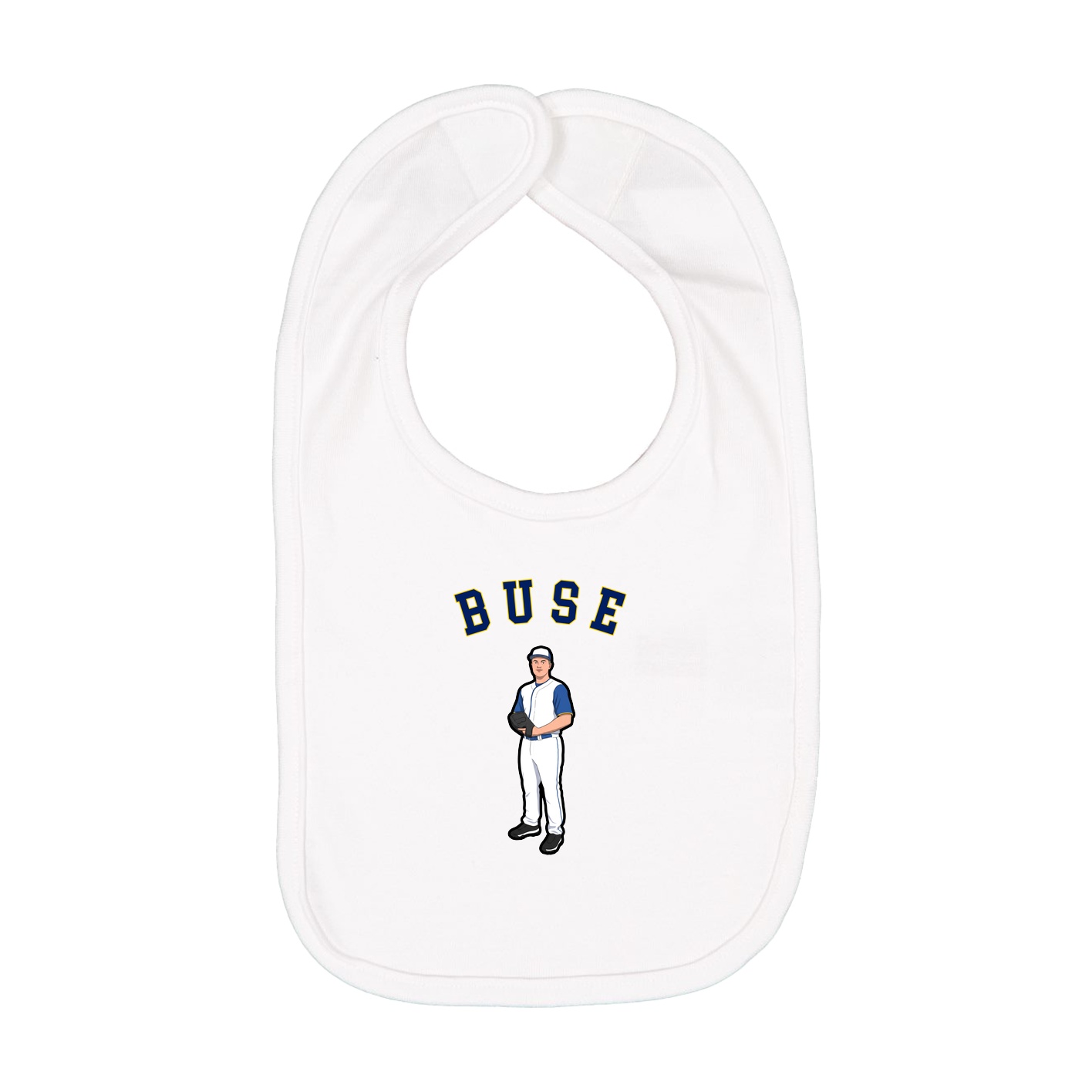 Infant Bib — Shirsey Arch in White