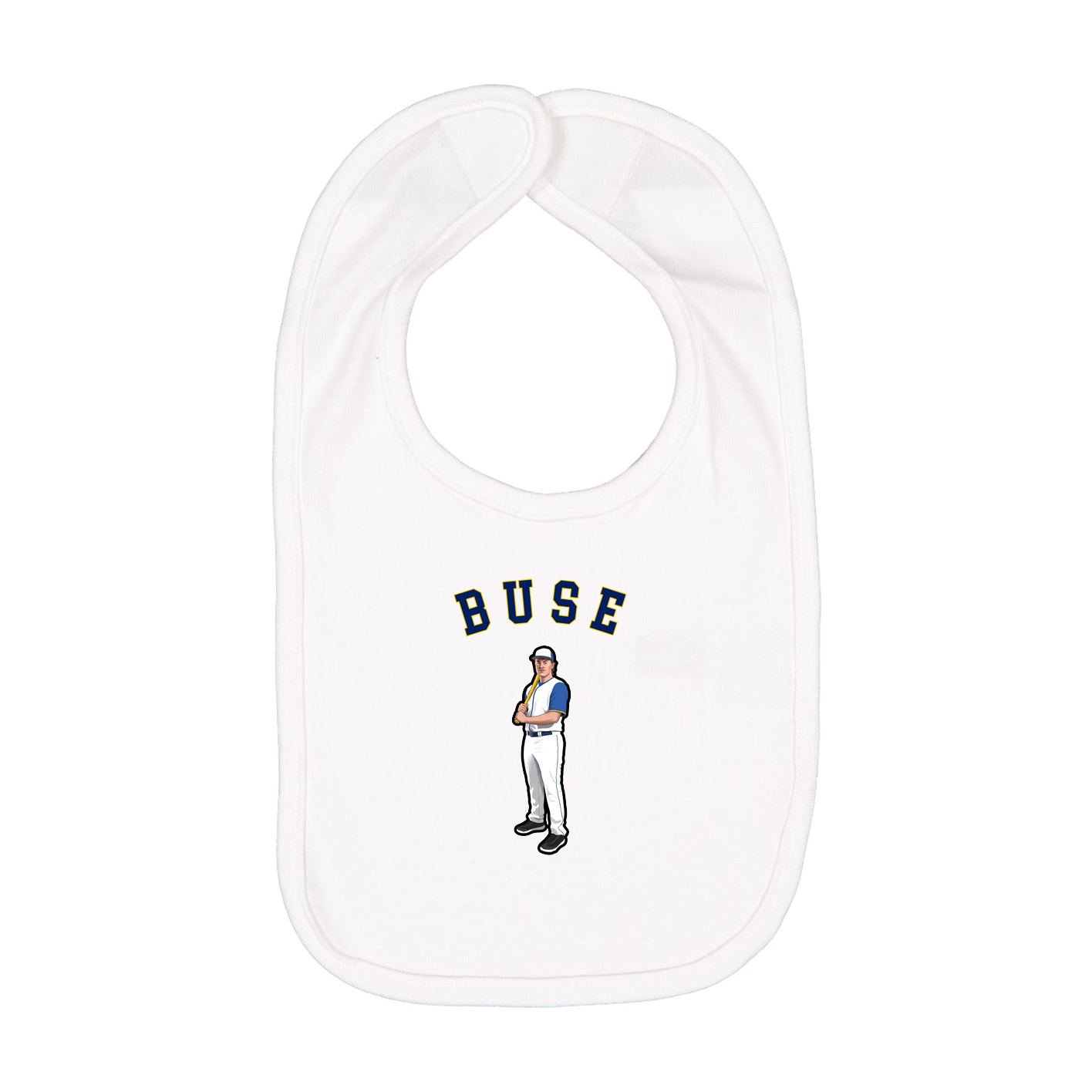 Infant Bib — Shirsey Arch in White