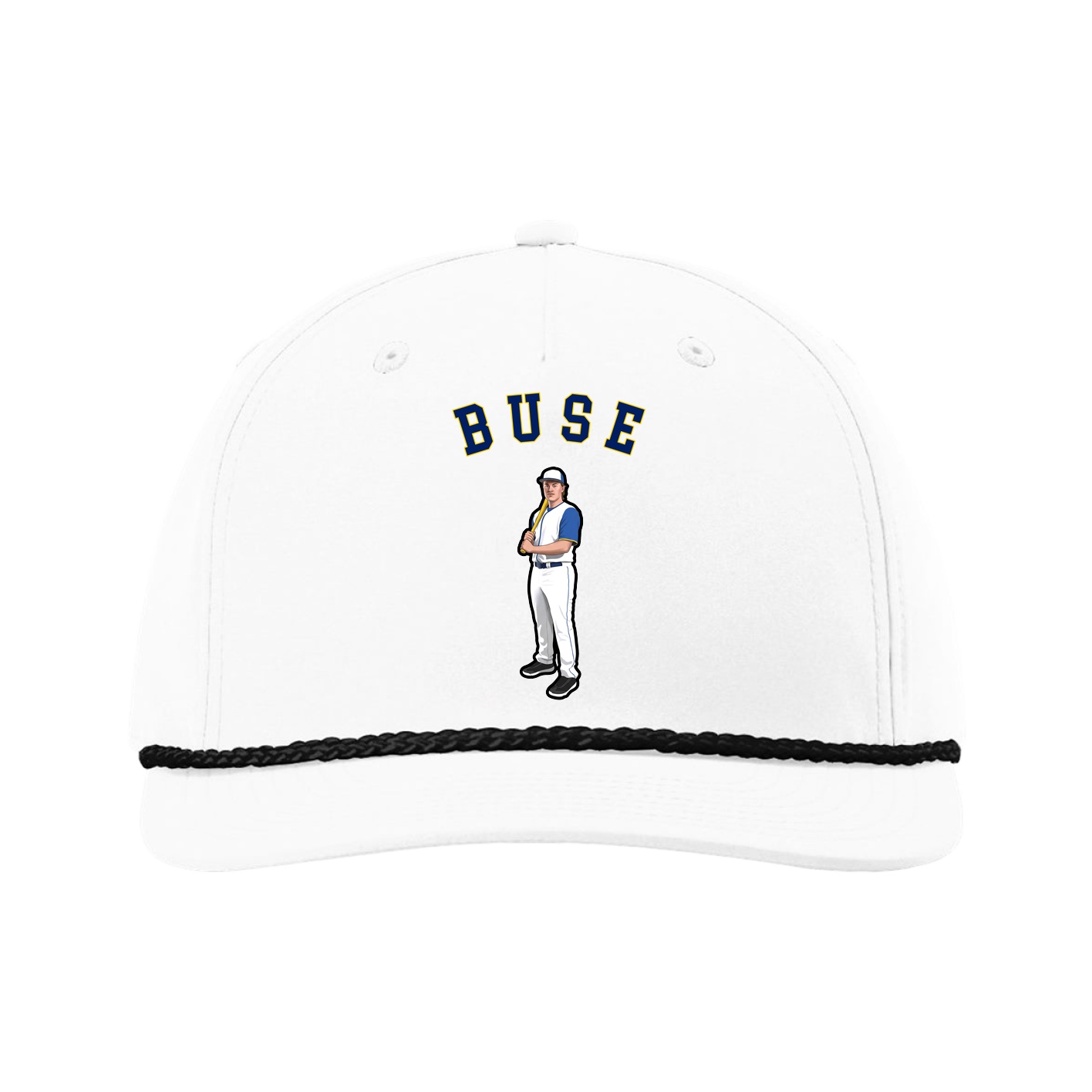 Five-Panel Classic Rope Cap — Shirsey Arch in White